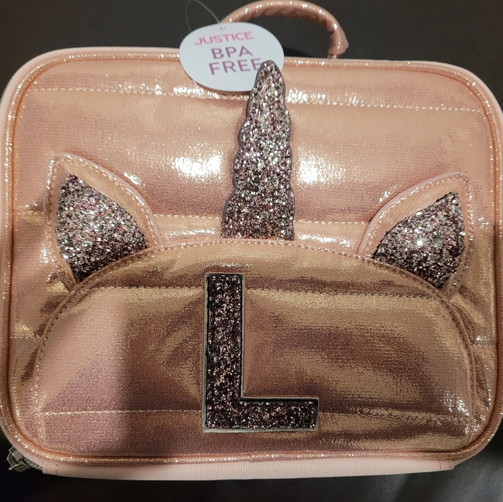 Justice Lunch Tote Letter L